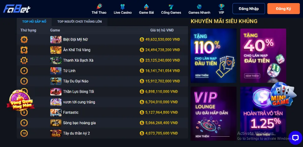 Trò chơi Rồng Hổ tại win99